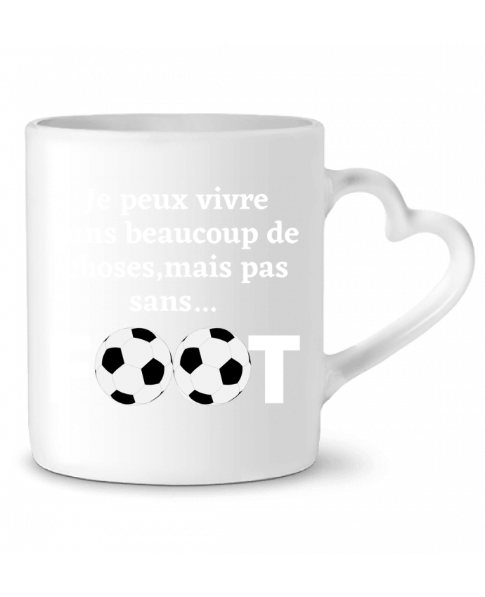 Mug coeur Fou de foot par Anastasia