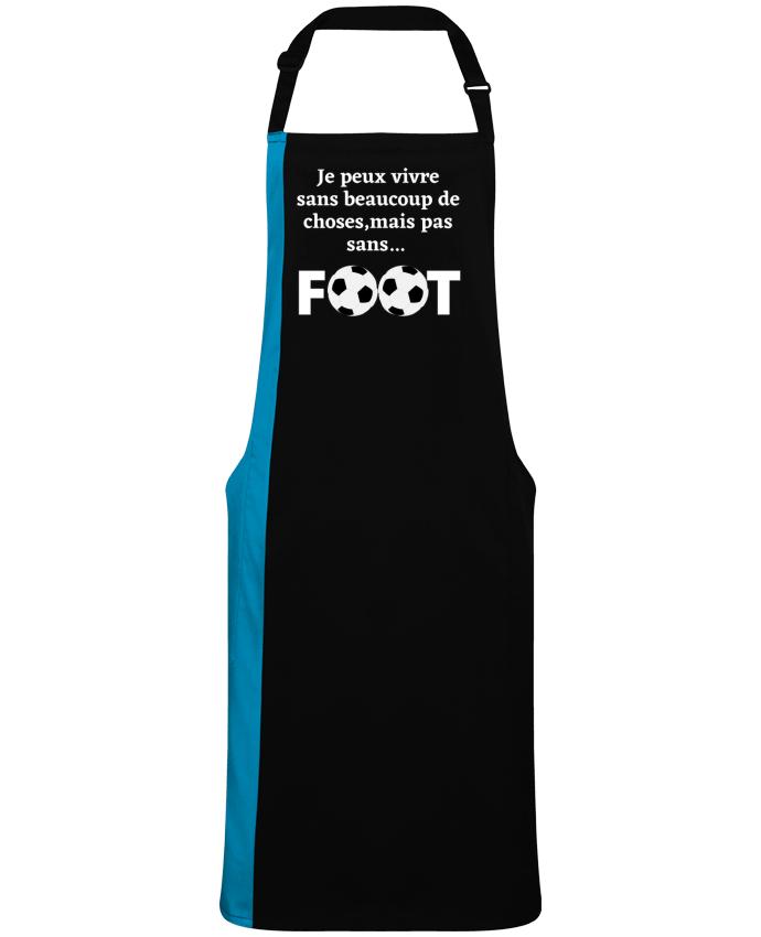 Tablier bicolore Fou de foot par  Anastasia