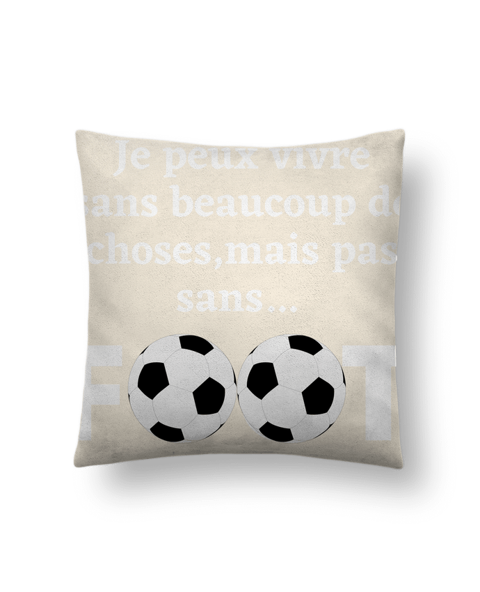 Coussin suédine Fou de foot par Anastasia