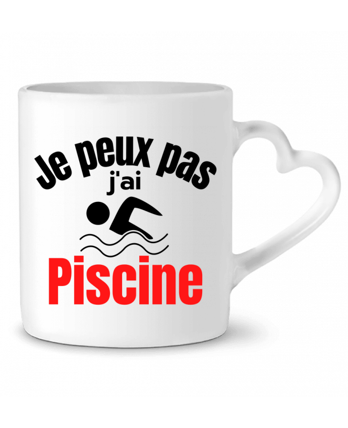 Mug coeur Je peux pas,j'ai piscine par Anastasia