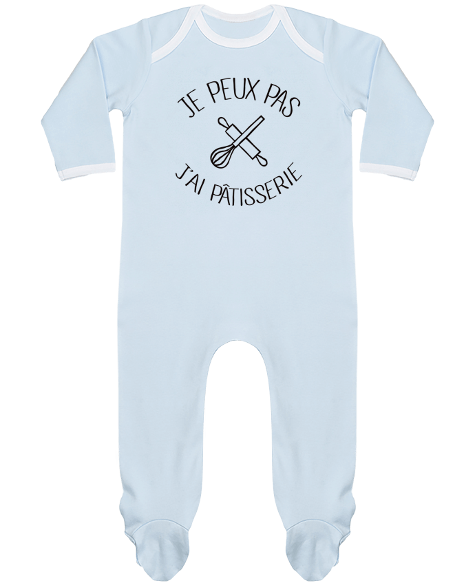 Pijama Bebé Manga Larga Contraste Je peux pas j'ai pâtisserie por Freeyourshirt.com