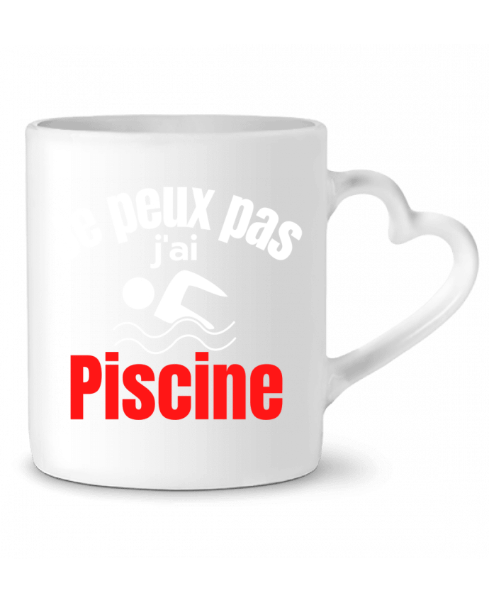 Mug coeur Je peux pas,j'ai piscine par Anastasia