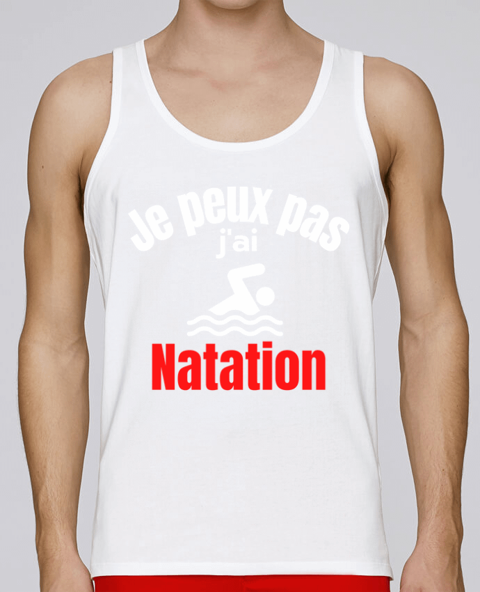 Débardeur homme Je peux pas,j'ai natation par Anastasia 100% coton bio