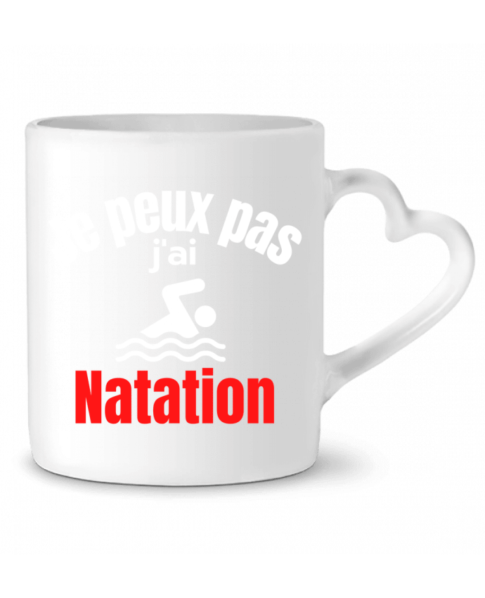 Mug coeur Je peux pas,j'ai natation par Anastasia