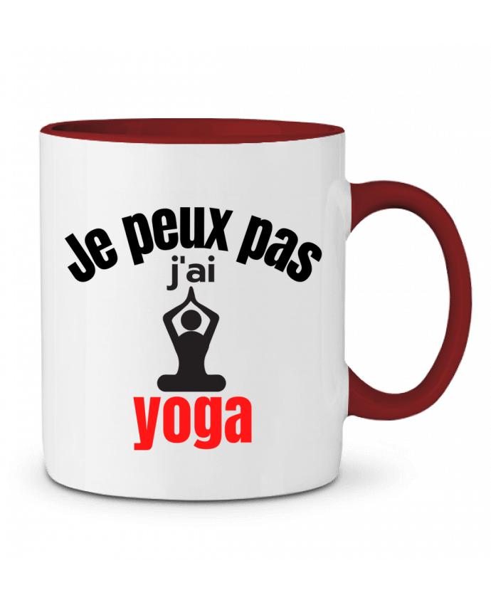 Mug bicolore Je peux pas,j'ai yoga Anastasia