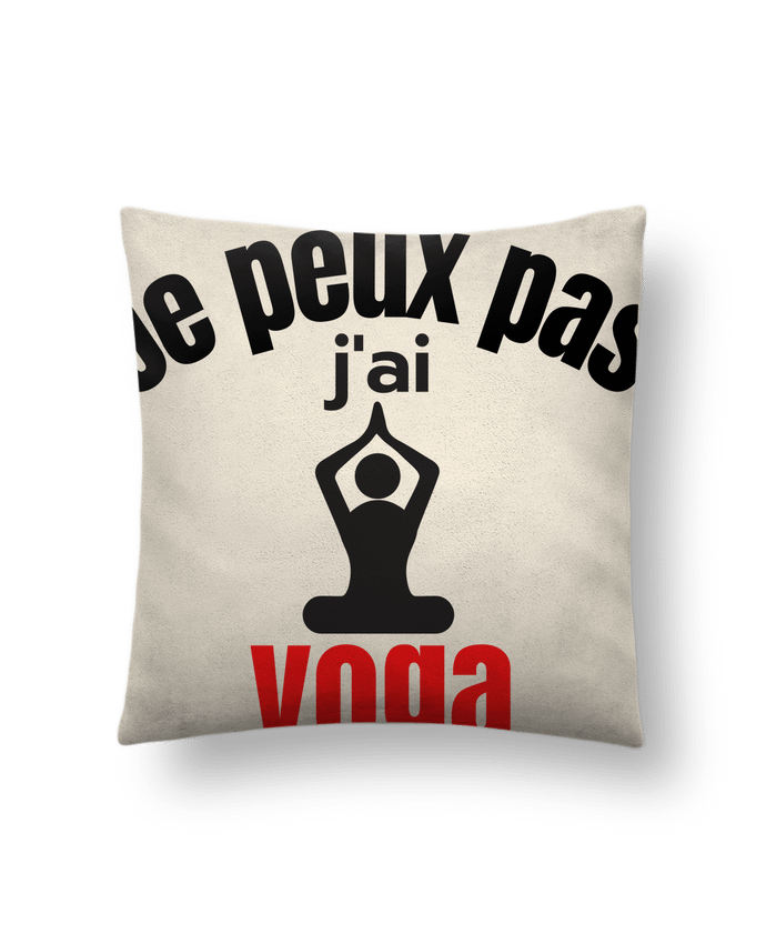 Coussin suédine Je peux pas,j'ai yoga par Anastasia