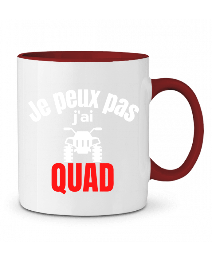 Two-tone Ceramic Mug Je peux pas,j'ai quad Anastasia