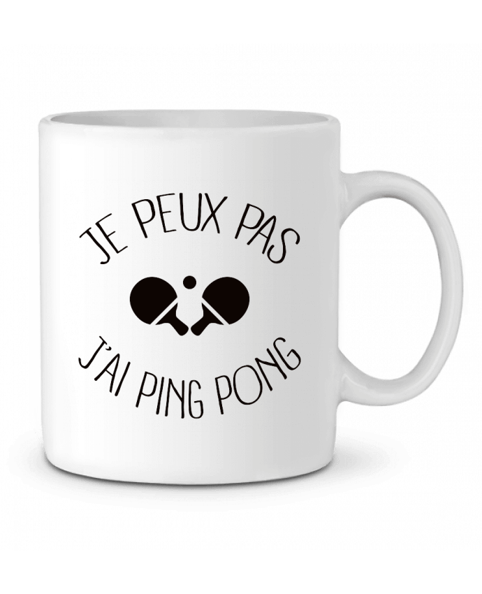 Ceramic Mug je peux pas j'ai Ping Pong by Freeyourshirt.com