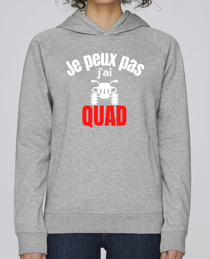 Hoodie Raglan sleeve welt pocket Je peux pas,j'ai quad by Anastasia