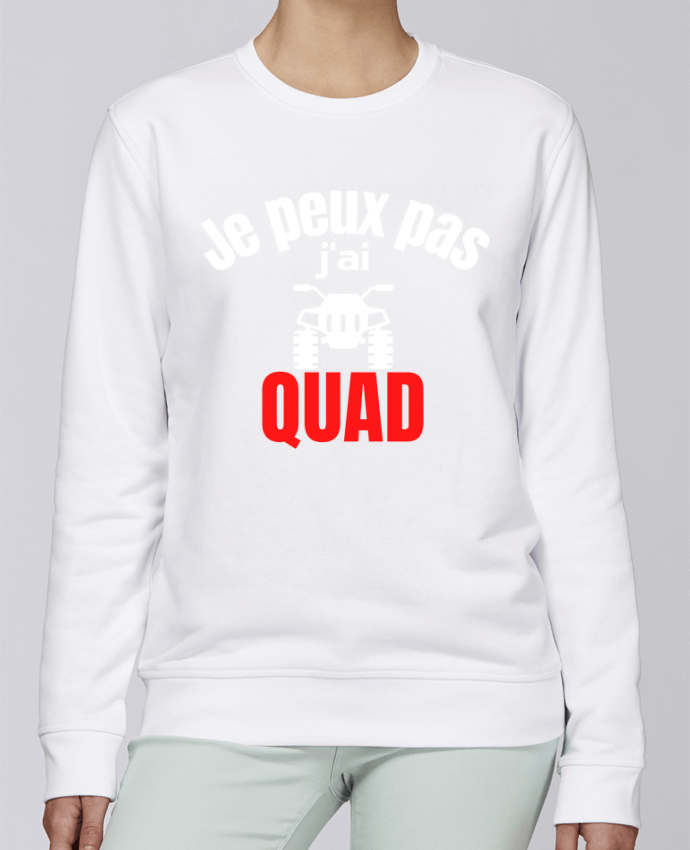 Unisex Sweatshirt Crewneck Medium Fit Rise Je peux pas,j'ai quad by Anastasia