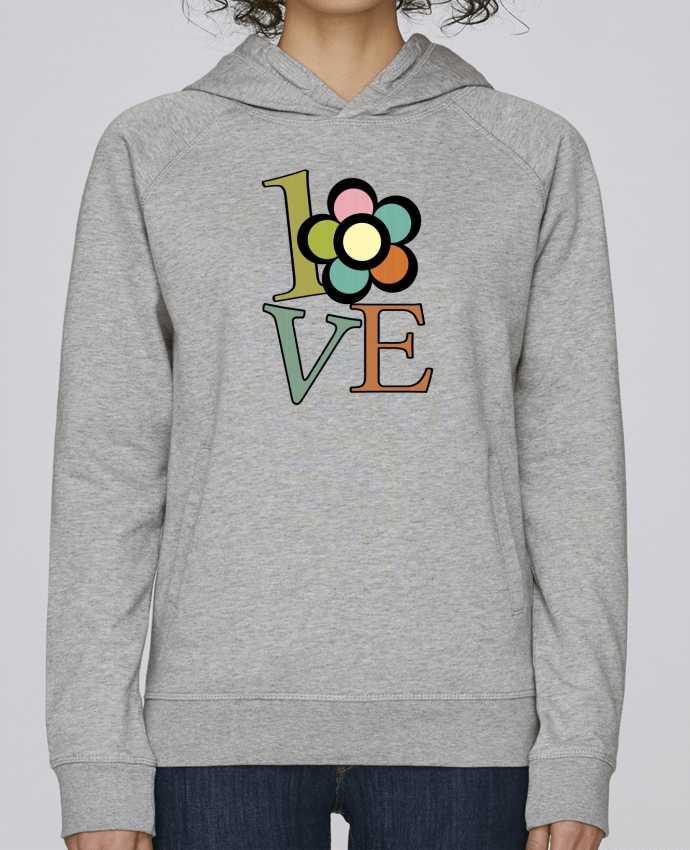 Sweat capuche femme Love vintage par Ladies