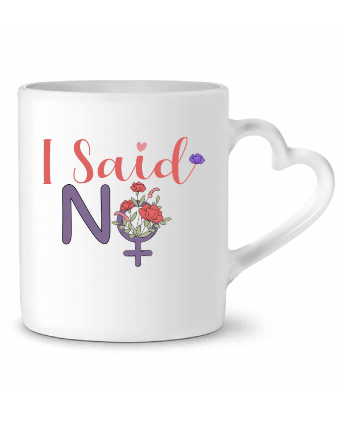 Mug coeur I said NO par Ladies