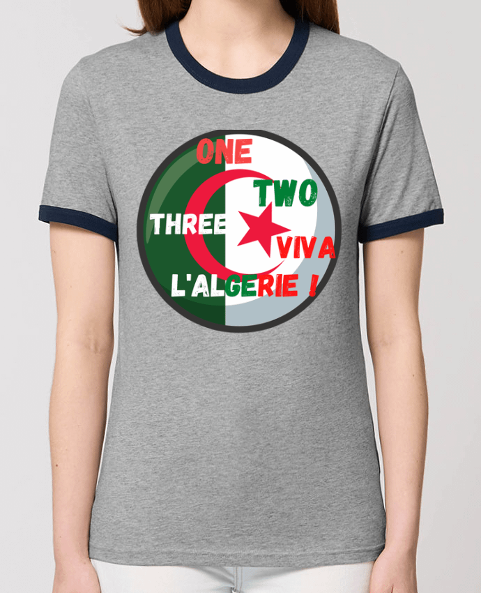 T-shirt one,two,three,viva l’Algérie par Anastasia