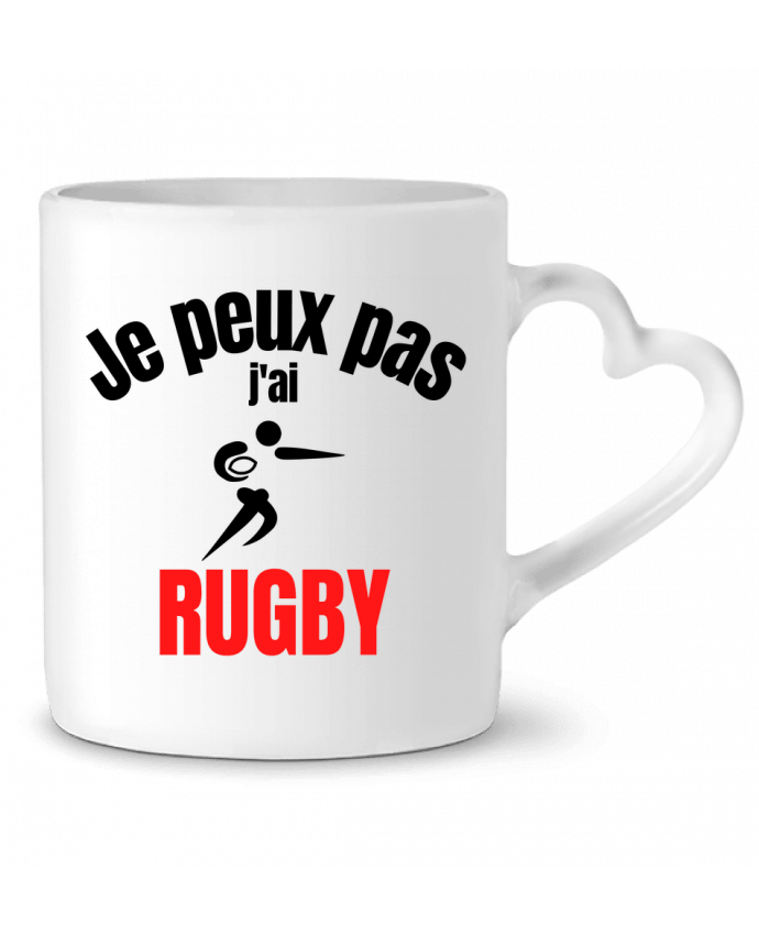 Mug coeur Je peux pas,j'ai rugby par Anastasia