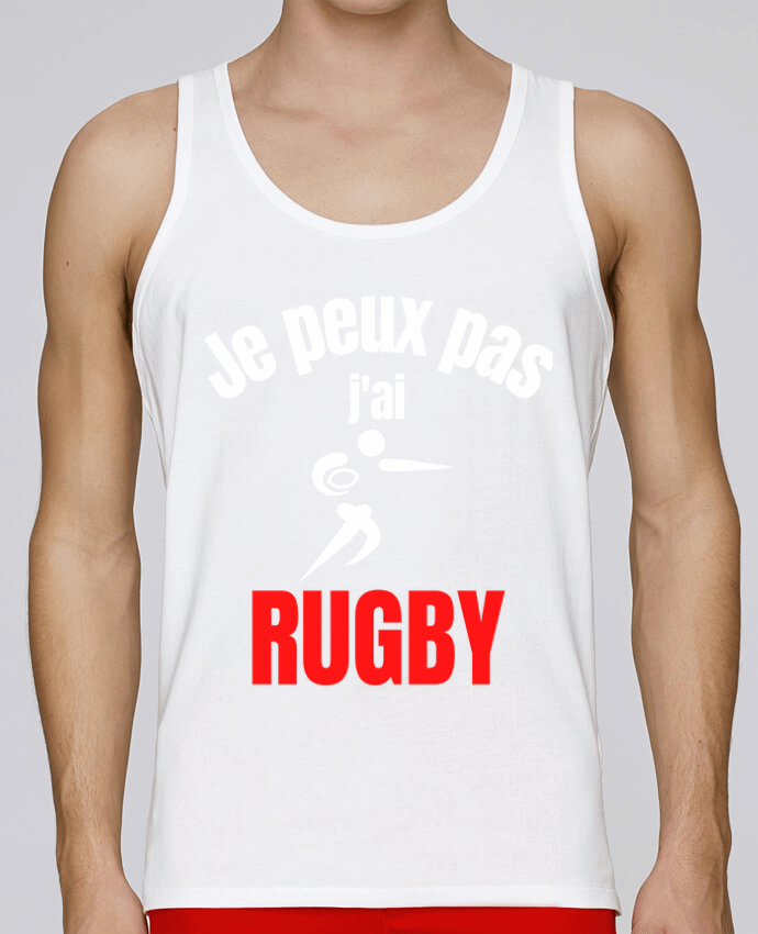 Débardeur homme Je peux pas,j'ai rugby par Anastasia 100% coton bio