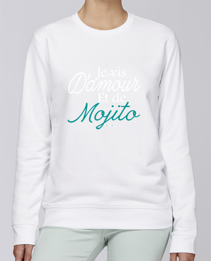 Sweatshirt Je vis d'amour et de Mojito par Ladies