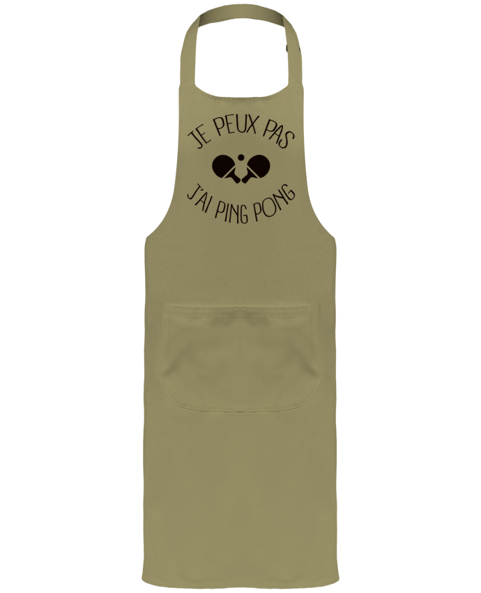 Garden or Sommelier Apron with Pocket je peux pas j'ai Ping Pong by Freeyourshirt.com