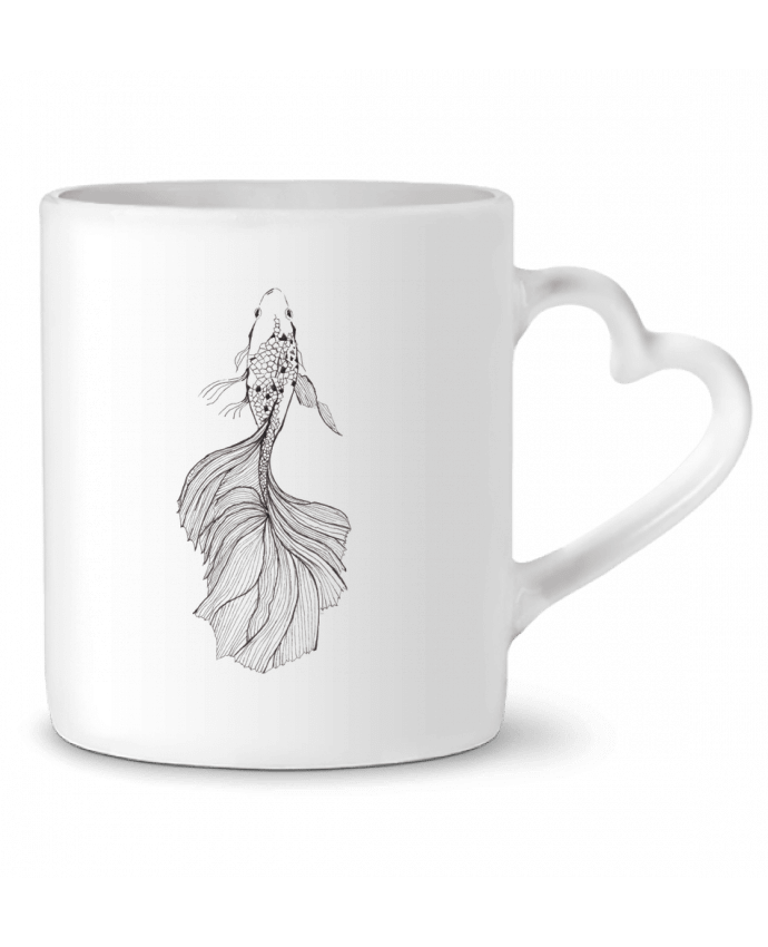 Mug coeur Heureux comme un poisson dans l'eau par Nathalie14-7