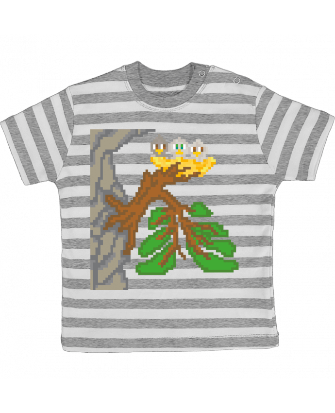 Tee-shirt bébé à rayures WISE NATURE par Santiaguen