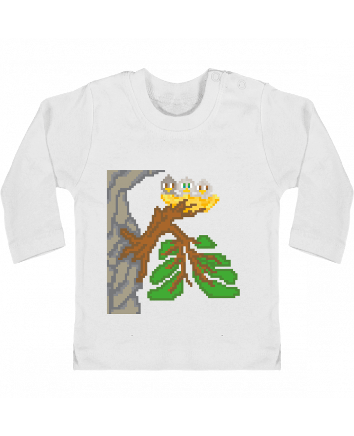 T-shirt bébé WISE NATURE manches longues du designer Santiaguen