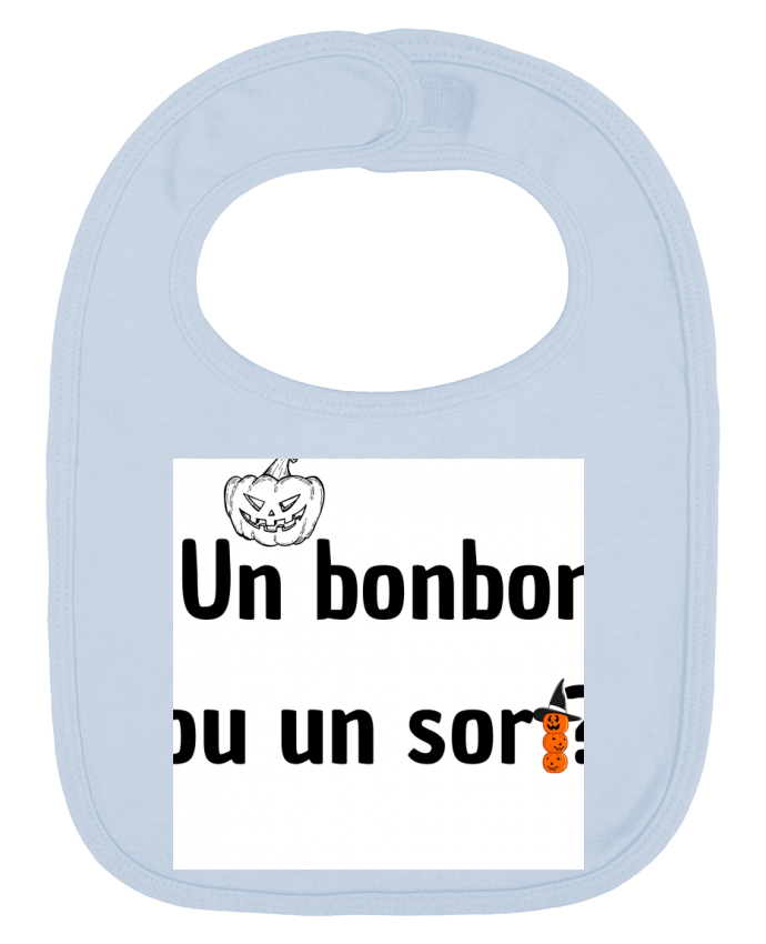 Bavoir bébé uni Un bonbon ou un sort? par Cysou.hlm