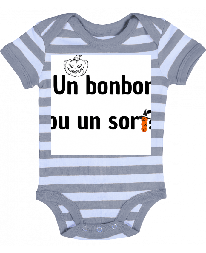 Body Bébé Rayé Un bonbon ou un sort? - Cysou.hlm