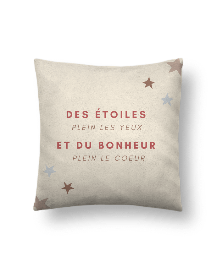 Coussin suédine Citation étoiles par Liveane
