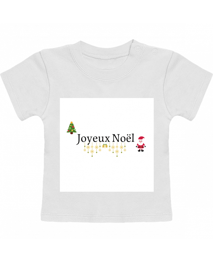 T-shirt bébé Joyeux Noël manches courtes du designer Cysou.hlm