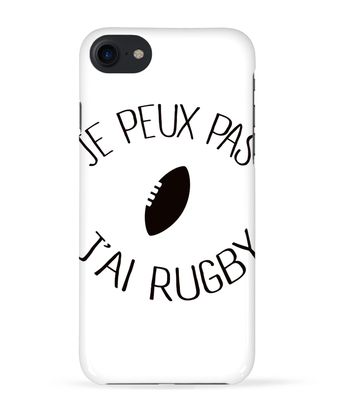 Case 3D iPhone 7 Je peux pas j'ai rugby de Freeyourshirt.com