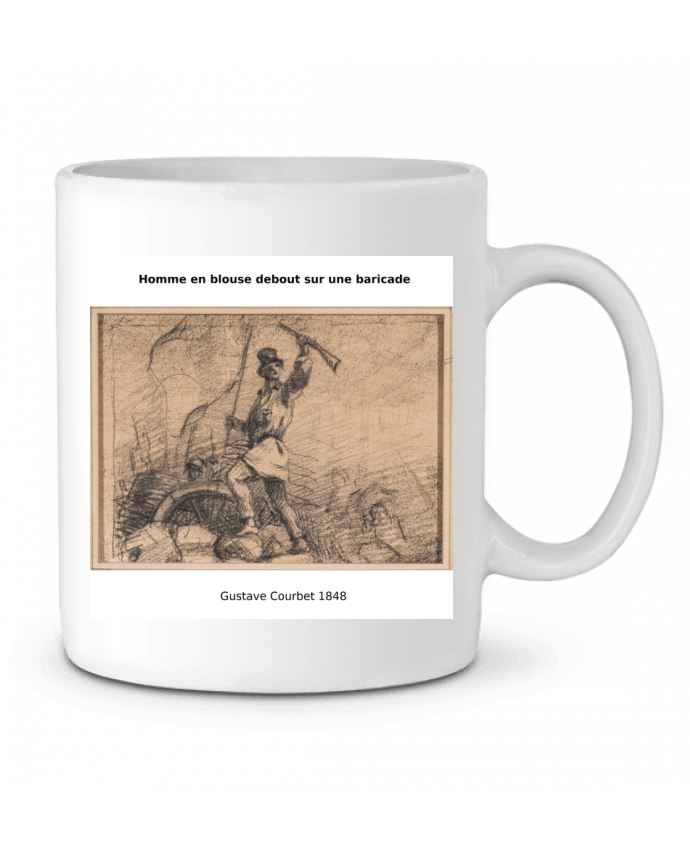 Mug  Homme en blouse debout sur une barricade par Museum Boulevard