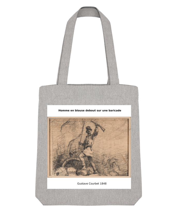 Tote Bag Stanley Stella Homme en blouse debout sur une barricade par Museum Boulevard 