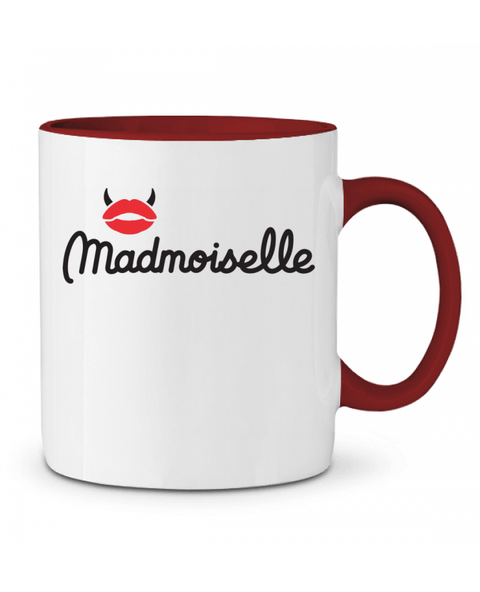 Mug bicolore Madmoiselle + logo Madmoiselle Rose