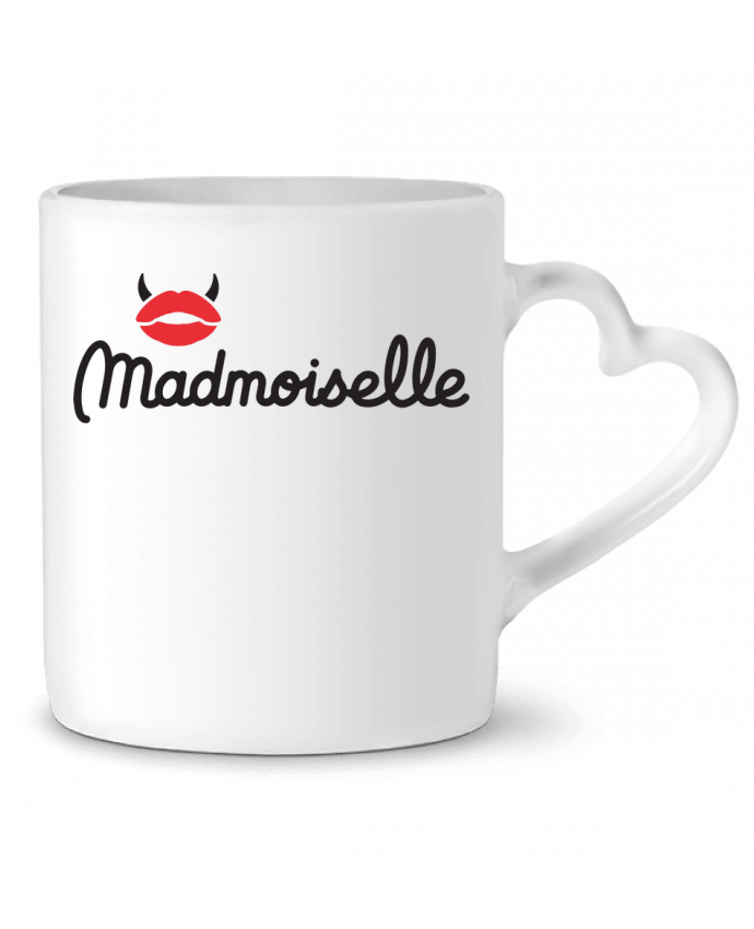 Mug coeur Madmoiselle + logo par Madmoiselle Rose