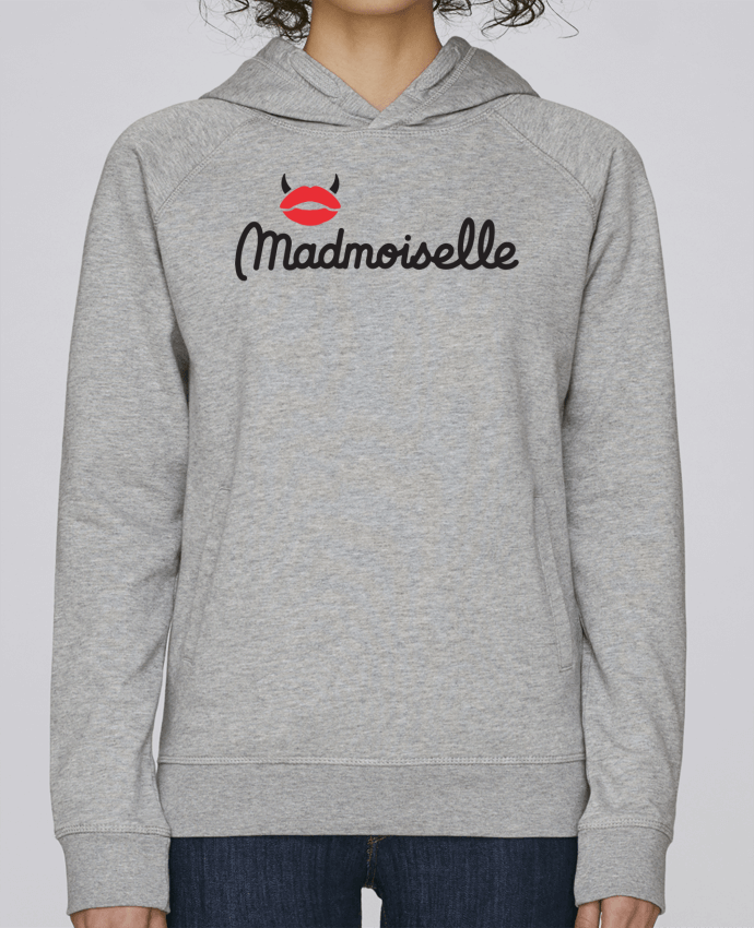 Sweat capuche femme Madmoiselle + logo par Madmoiselle Rose