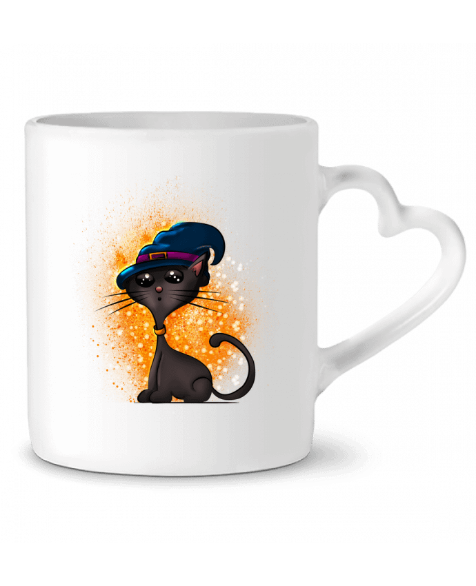 Mug coeur Chat sorcier d'halloween par GraphiCK-Kids