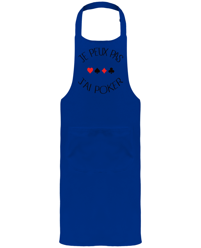 Garden or Sommelier Apron with Pocket Je peux pas j'ai Poker by Freeyourshirt.com