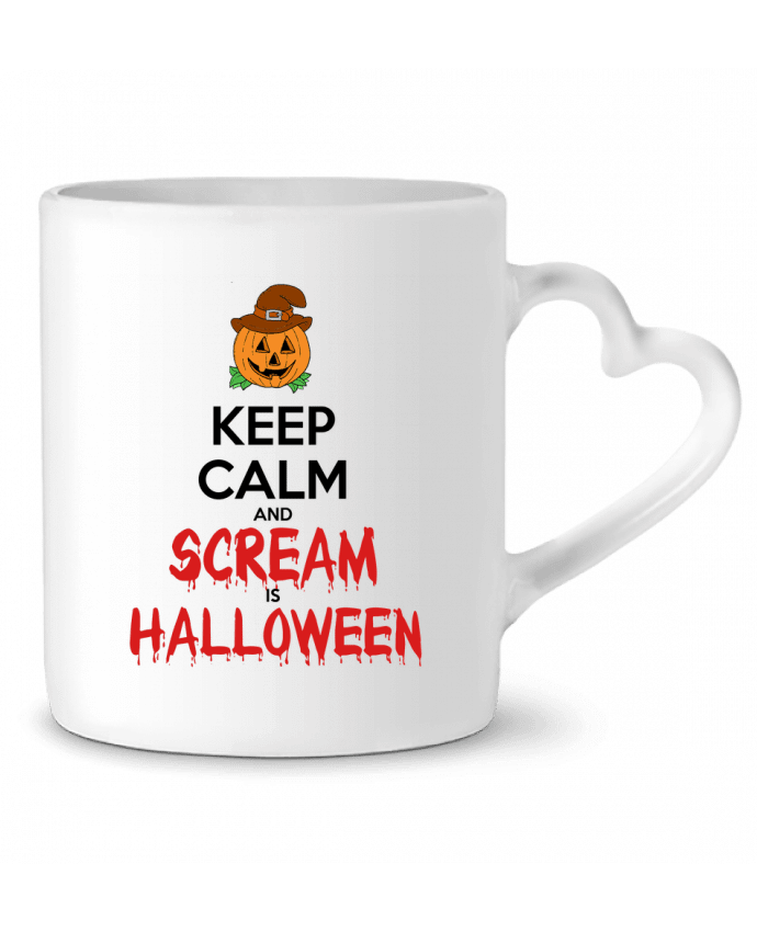 Mug coeur Keep Calm and Scream is Halloween par Happinessontheroad