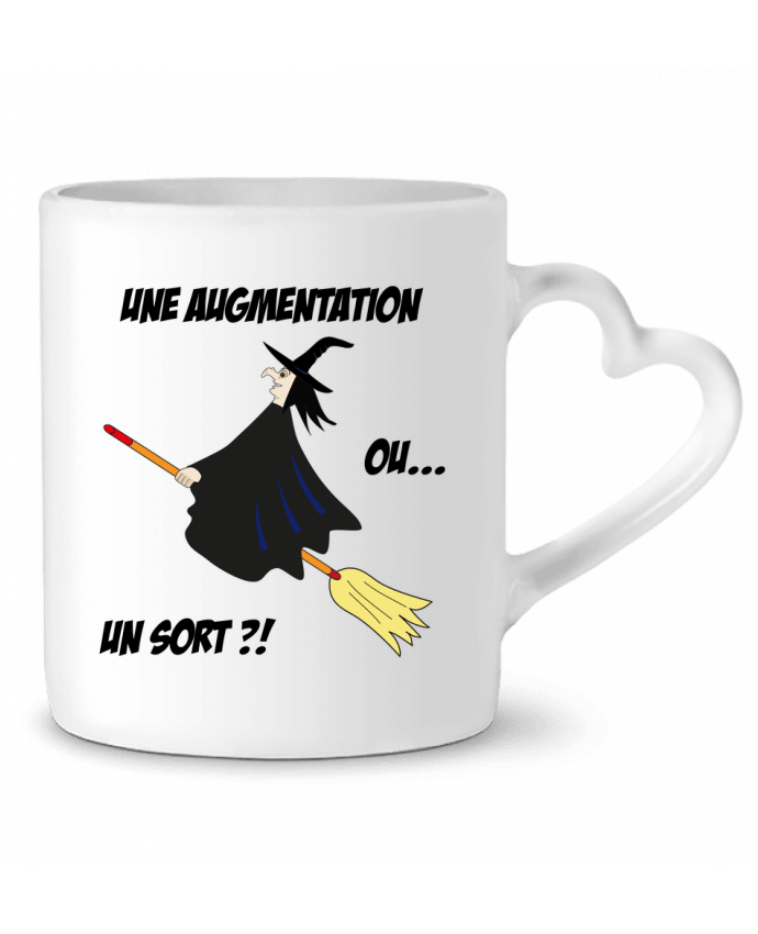Mug coeur SORCIERE HALLOWEEN WITCH TRAVAIL WORK AUGMENTATION SALARY INCREASE par Sun SO Design