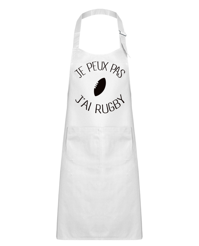 Kids chef pocket apron Je peux pas j'ai rugby by Freeyourshirt.com