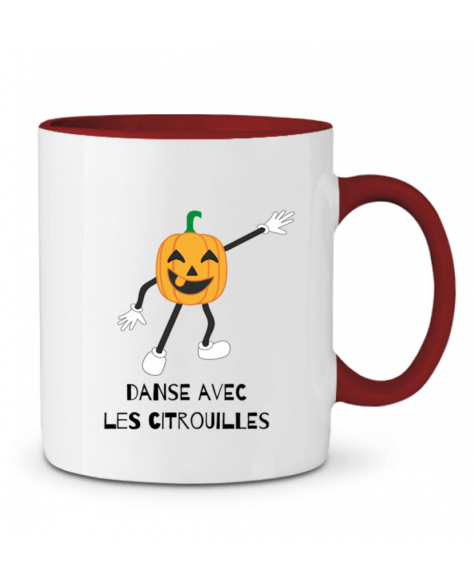 Mug bicolore CITROUILLE HALLOWEEN DANSE PUMPKIN HUMOUR DANCE Sun SO Design