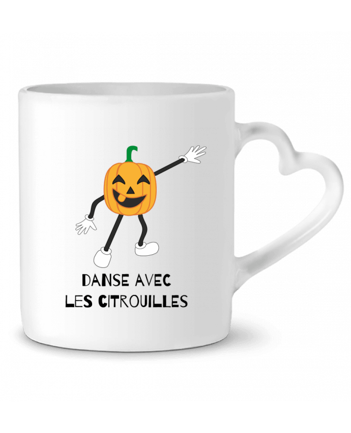 Mug coeur CITROUILLE HALLOWEEN DANSE PUMPKIN HUMOUR DANCE par Sun SO Design