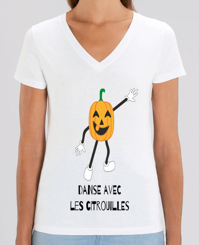 Tee-shirt femme CITROUILLE HALLOWEEN DANSE PUMPKIN HUMOUR DANCE Par  Sun SO Design