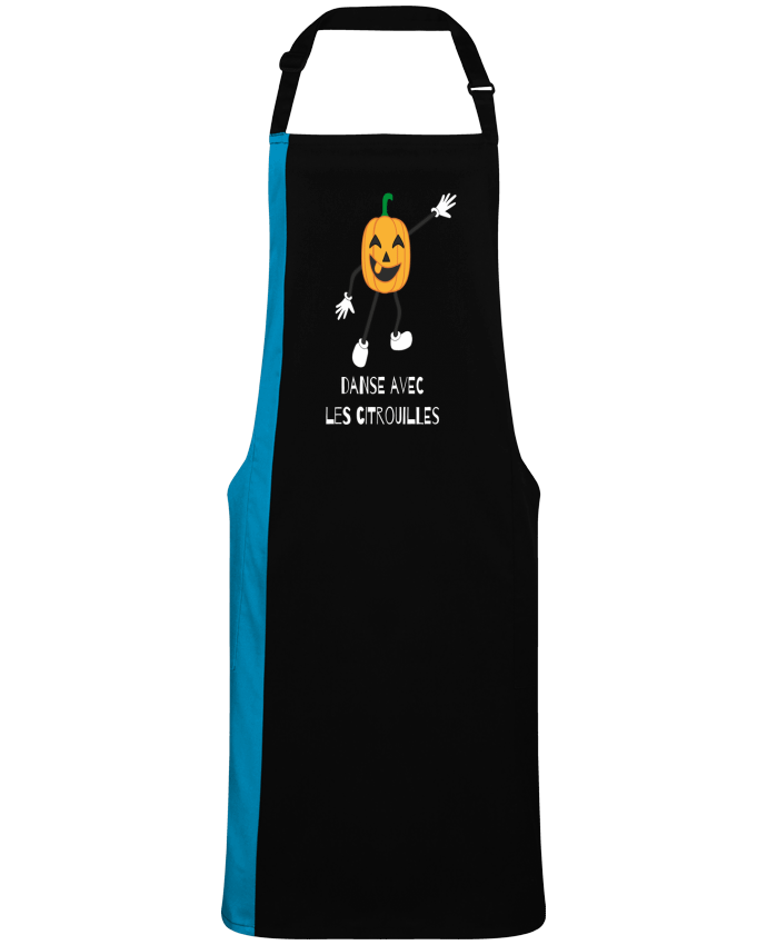 Tablier bicolore CITROUILLE HALLOWEEN DANSE PUMPKIN HUMOUR DANCE par  Sun SO Design