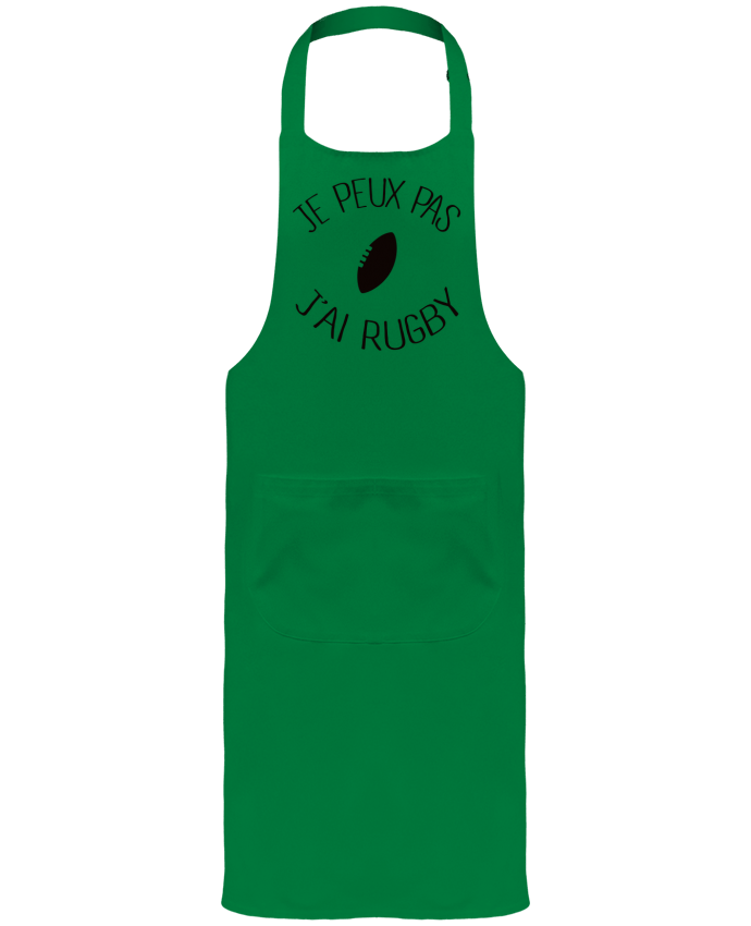 Tablier avec poches Je peux pas j'ai rugby par Freeyourshirt.com