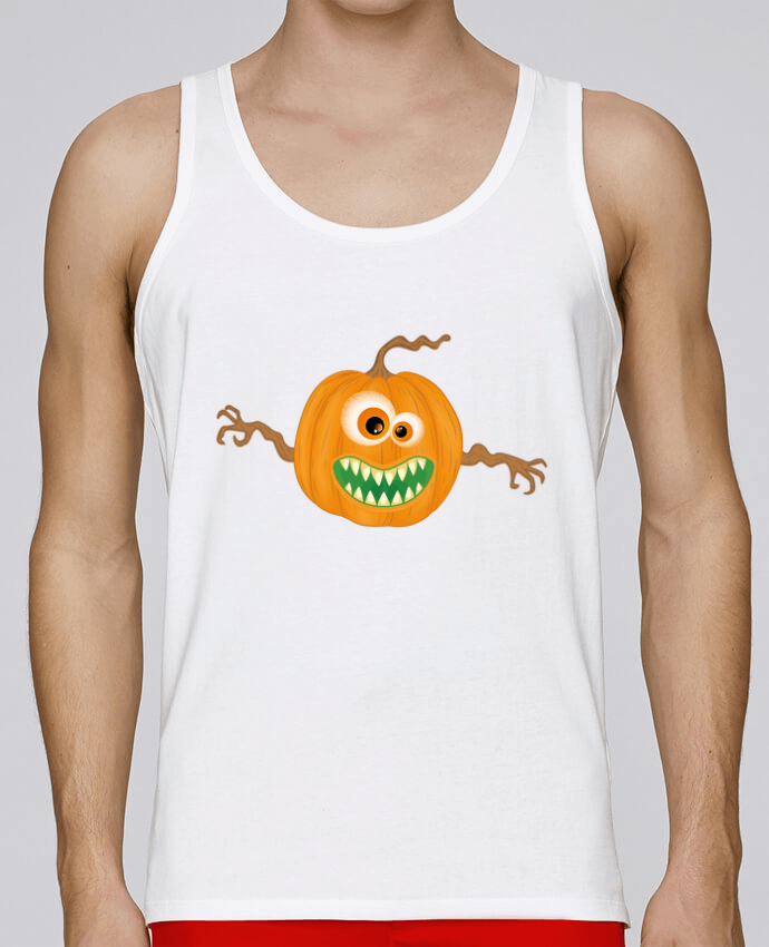 Débardeur homme Monstre citrouille halloween par Lumagayo 100% coton bio