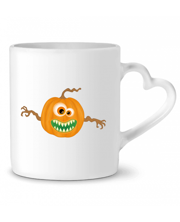 Mug coeur Monstre citrouille halloween par Lumagayo