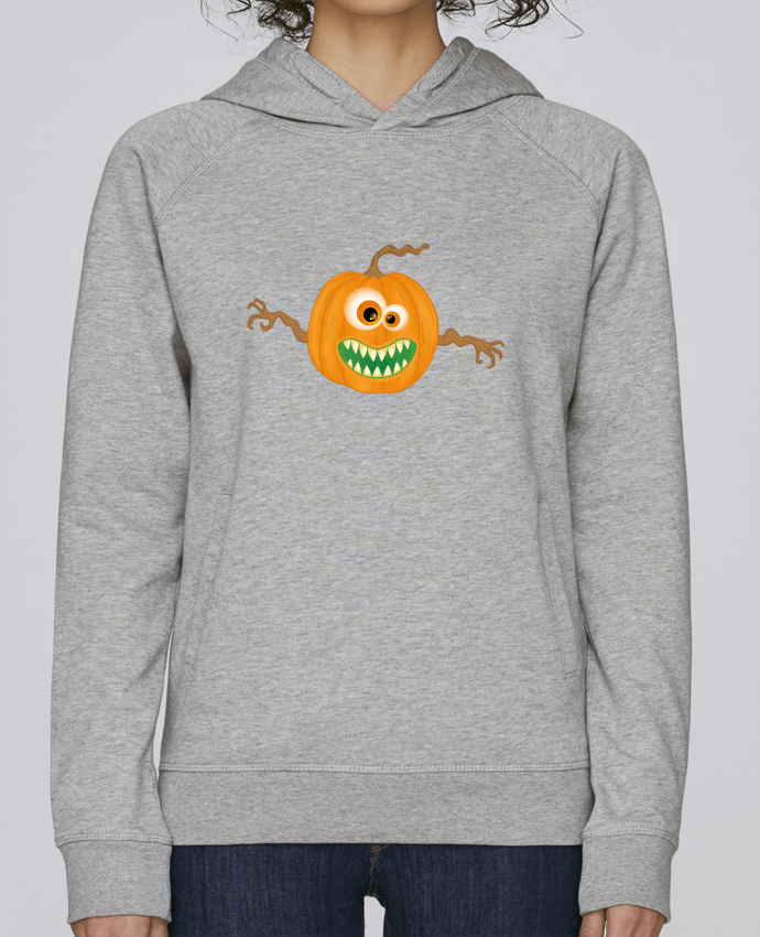 Sweat capuche femme Monstre citrouille halloween par Lumagayo