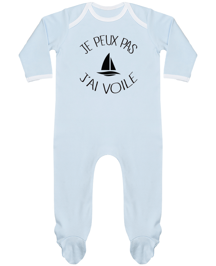Baby Sleeper long sleeves Contrast Je peux pas j'ai voile by Freeyourshirt.com