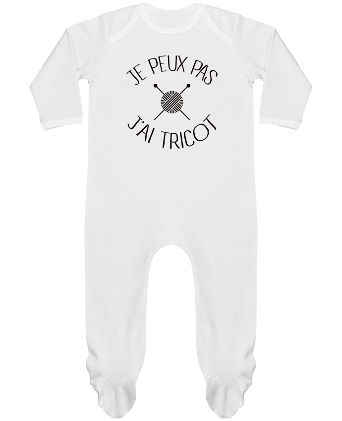 Baby Sleeper long sleeves Contrast Je peux pas j'ai tricot by Freeyourshirt.com