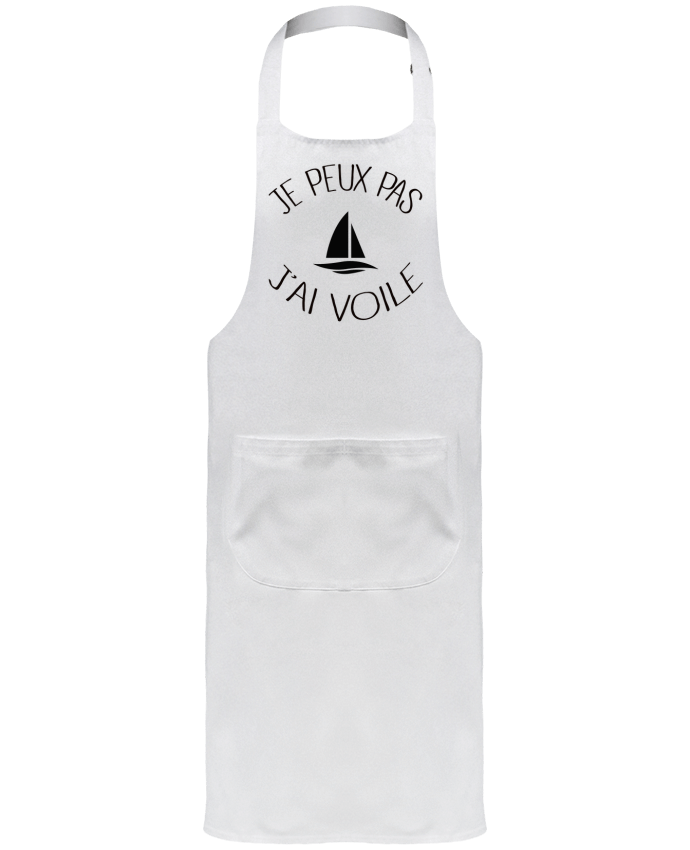 Garden or Sommelier Apron with Pocket Je peux pas j'ai voile by Freeyourshirt.com